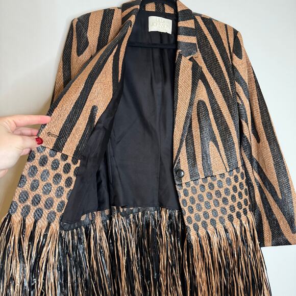 Ulla Johnson Priya Fringe Printed Blazer – Current Season – Medium - Picture 5 of 9